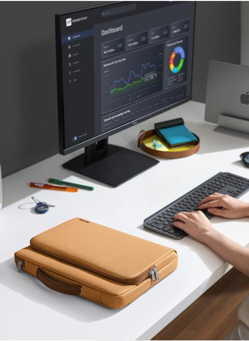 Tomtoc - Defender-A14 360 Protective Laptop Carrying Case for 14-inch MacBook Pro M3 A2992 A2918 M2/M1 Pro/Max A2779 A2442 2023-2021, 12.9-inch iPad Pro 3rd-6th Gen, Water-Resistant MacBook Bag  Eco-Friendly Sleeve - Image 1