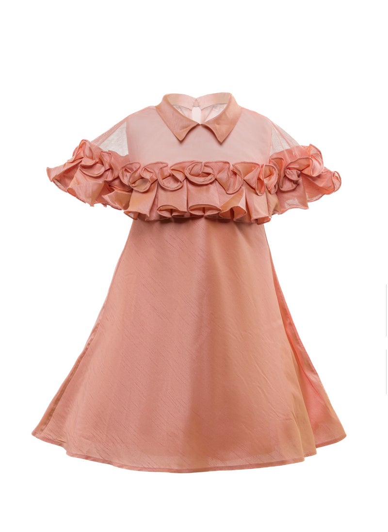 Queen PRINCES PEACH Girls Party Dress, Princess Dress Party Wear Wedding Evening Formal Pageant Dance Gown for Birthday Kid Girls Elegant  - Image 5