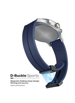 Generic 20mm Silicone Strap With Magnetic Folding Buckle  For Xiaomi Amazfit GTS2 / GTS  /GTS 2e /GTS 2 Mini Blue  - Image 2