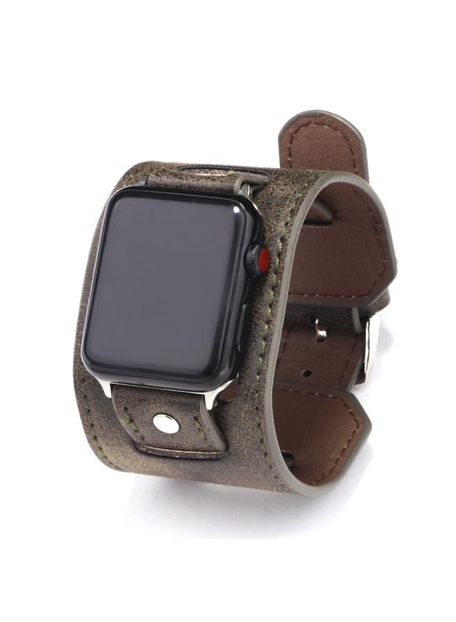 Zino Explosions For Iwatch Leather Alloy Strap Smart Watch Bracelet 