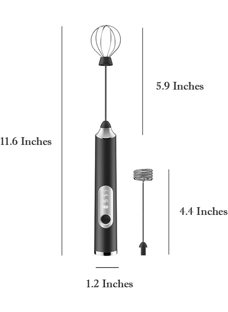 KD ZONE Milk Frother Handheld Coffee Frother Blender USB Rechargeable Electric Foam Maker Electric Coffee Beater for Cappuccino Whisker Electric Blender for Egg Milk Frother  - Image 2