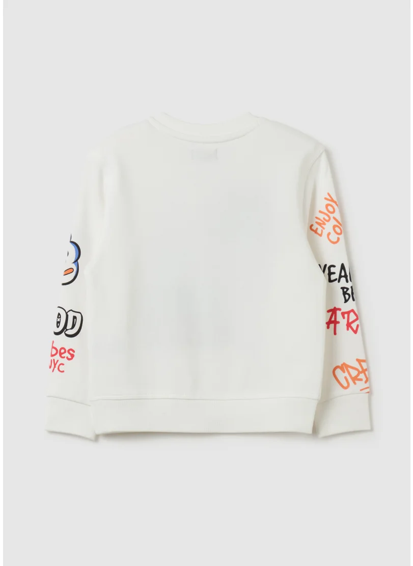 او في اس French terry sweatshirt with print
