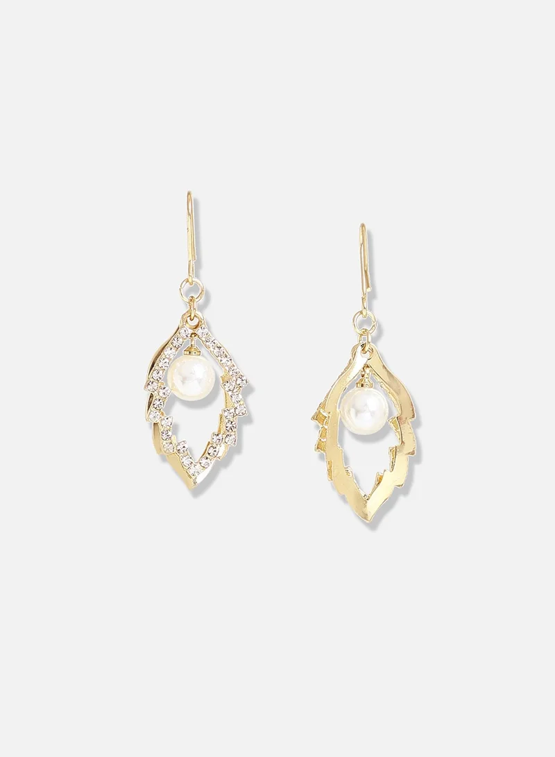 سوهي مطلية بالذهب مصمم الحجر انخفاض القرط الطرف