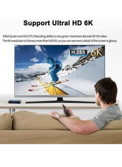 T95 T95 Android TV Box with 8GB RAM, 128GB ROM | Latest Android 10.0 TV Box with 6K Ultra HD, 3D Support | H616 Quad-Core Cortex-A53 CPU | High-Speed 2.4G/5G Dual-Band Wi-Fi | 100M LAN Ethernet & Bluetooth Smart TV Box for Smooth Streaming and Gaming  - Image 3