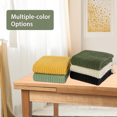 Blagic Knitted Throw Blanket for Couch, Bed and Sofa. Super Soft Blanket with Tassels, Sage Green Throw Blanket, 50 x 60 Inches Lightweight & Cosy Home Decor - Image 5