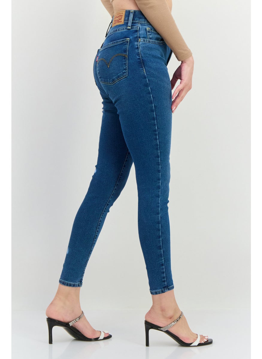 Levi's Women Super Skinny Fit Mid Rise Wash Stretch Jeans, Mid Blue  - Image 2