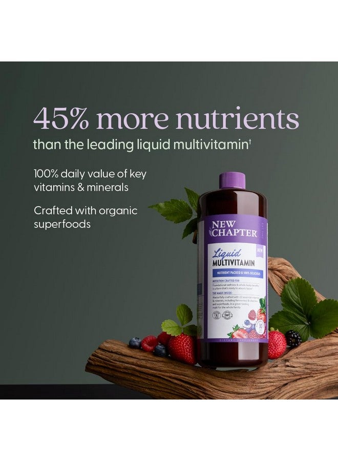 نيو تشابتر مكمل غذائي سائل متعدد الفيتامينات والمعادن من نيو تشابتر لفوائد الجسم بالكامل، متعدد الفيتامينات لذيذ 100% للبالغين والمراهقين والأطفال من عمر سنتين فما فوق، جاهز للامتصاص بشكل أسرع، بنكهة التوت المختلط، 30 أونصة - Image 3