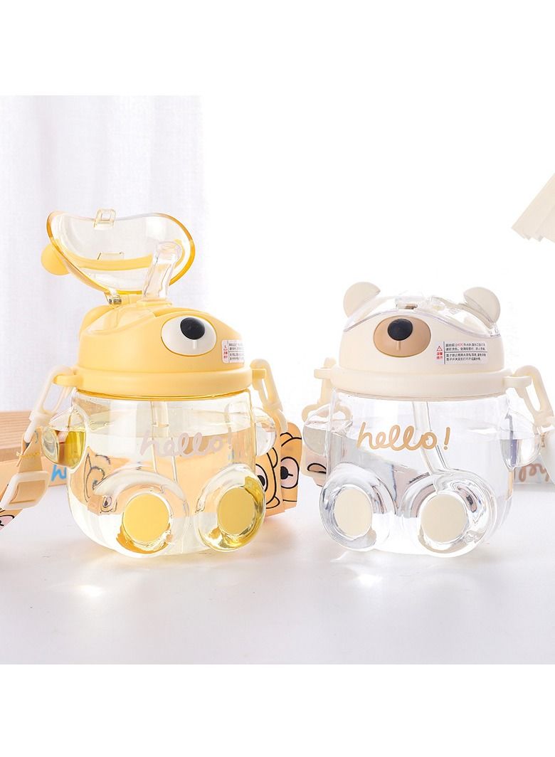 Cute Cartoon Bear Plastic Water Bottle BPA Free Portable Sports Bottle for Kids  - Image 4