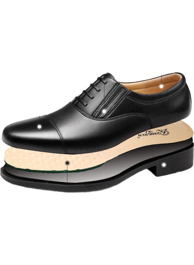 Strongman Formal Shoes For Men, Jihua 3515 Three-Joint Business Leather Shoes, Stylish And Professional Men'S Loafers, 07C1, Black, Size 42 - Image 1