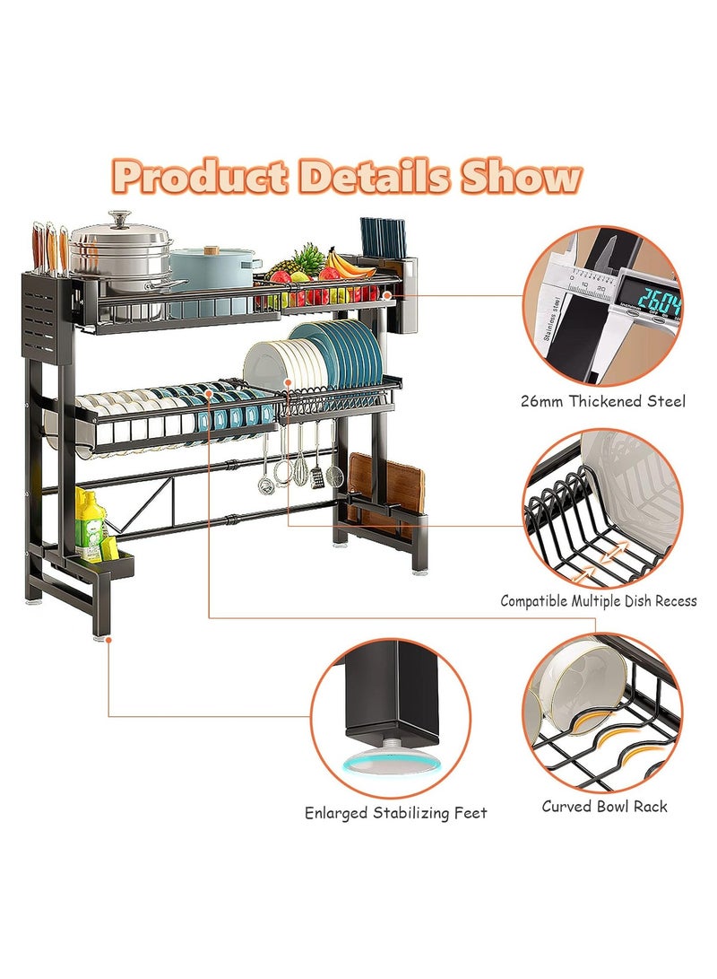 بلومنغ تايم رف تخزين مطبخ قابل للتوسيع - منظم تلسكوبي قابل للتعديل أسفل الحوض والمخزن والطاولة - رف معدني مقاوم للصدأ ومتين - Image 5