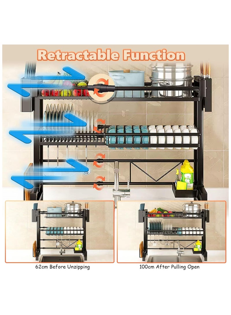 بلومنغ تايم رف تخزين مطبخ قابل للتوسيع - منظم تلسكوبي قابل للتعديل أسفل الحوض والمخزن والطاولة - رف معدني مقاوم للصدأ ومتين - Image 4
