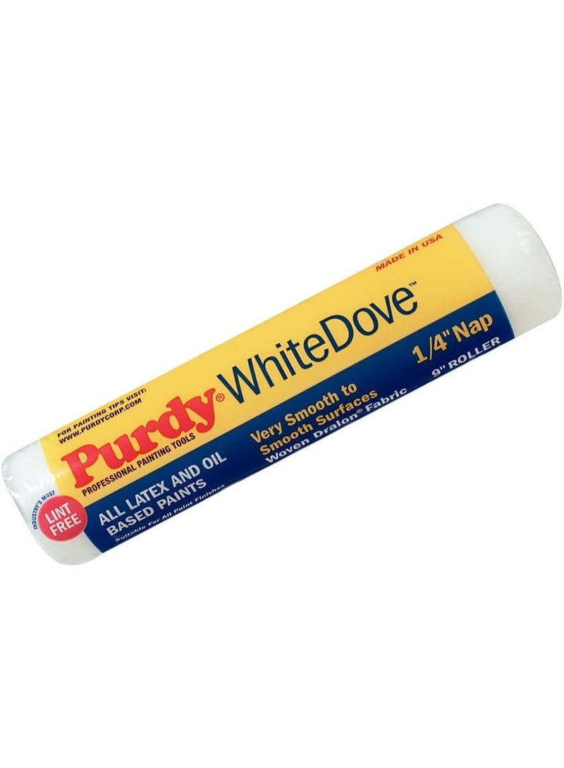 Purdy 9" x 1/4" Nap Purdy 14A662091 White Dove Roller Cover, Dralon  - Image 1
