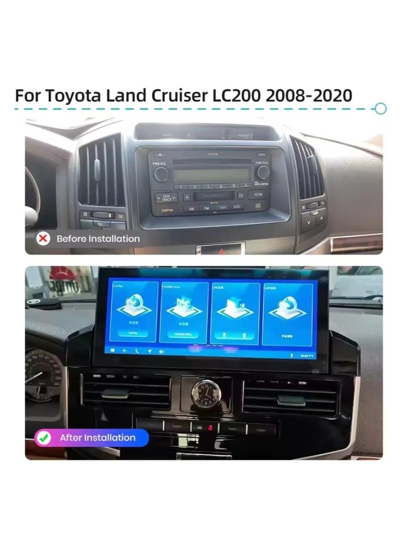 Raymos 12.3 inch Toyota Car Stereo Toyota Land Cruiser 2013–2015 C VXR  Android Screen Support Apple Carplay Android Auto Wireless 4GB RAM Fast Interface included 4G Wifi USB QLED ( 1280x720 ) - Image 2