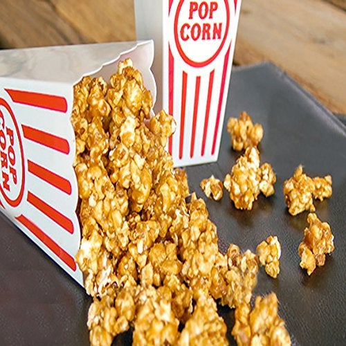 NOVELTY PLACE Plastic Red & White Striped Classic Popcorn Containers for Movie Night - 7.8" Tall x 3.8" Square (8 Pack) - Image 5