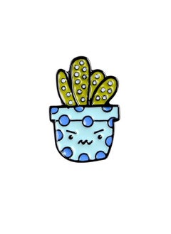 Distinctive and elegant unisex pin brooch with cactus design