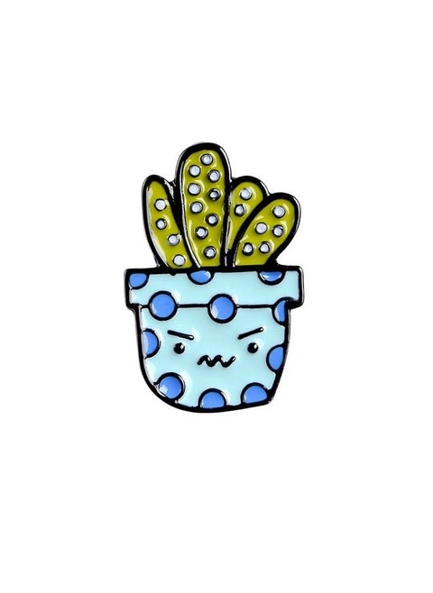 Distinctive and elegant unisex pin brooch with cactus design
