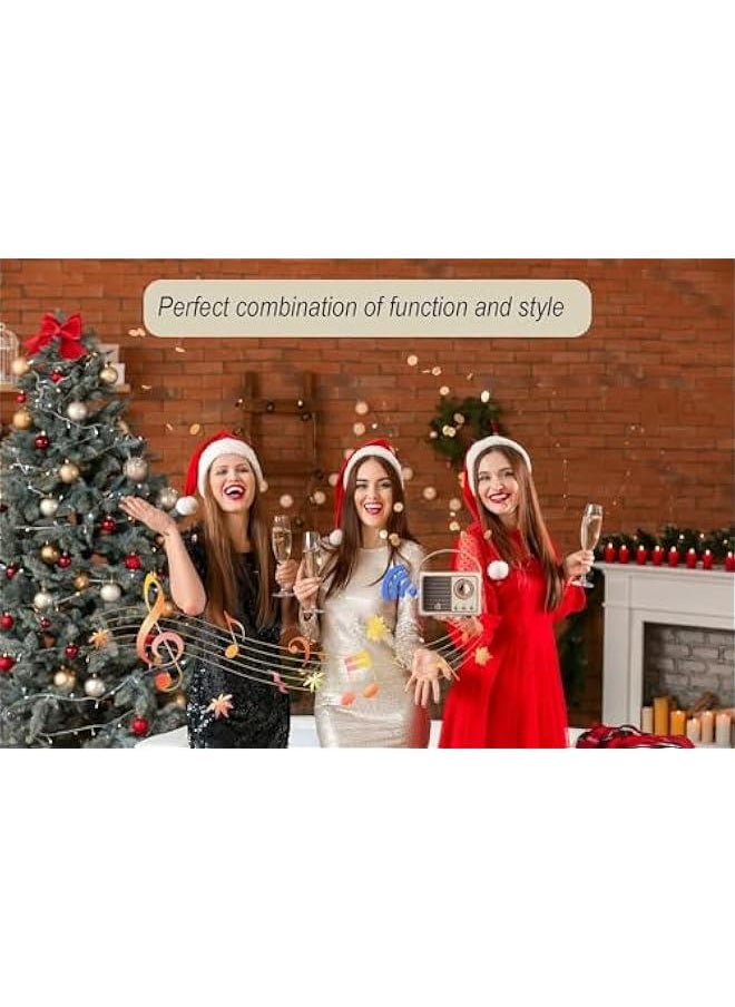 HOOKOR Retro Bluetooth Speaker, Small Wireless Bluetooth Speaker, Vintage Decor Cute Old Fashion Style for Kitchen Desk Bedroom Office Outdoor Accessories for Android/iOS Devices (White)  - Image 5