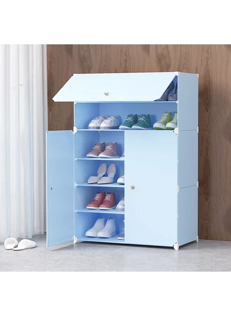 DubaiGallery Shoe Rack Cupboard Blue  - Image 1