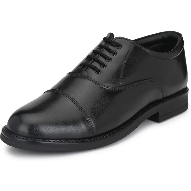 Men BWD 240 Leather Formal Shoes for office wear, genuine leather, black, slip-resistant sole and cushioned insole - Image 1