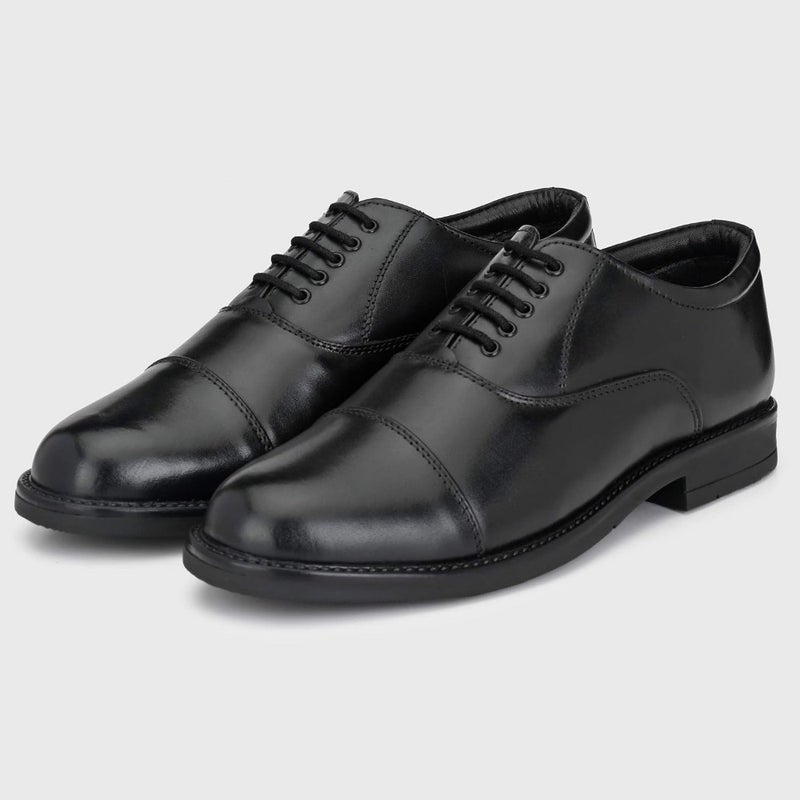 Men BWD 240 Leather Formal Shoes for office wear, genuine leather, black, slip-resistant sole and cushioned insole - Image 4