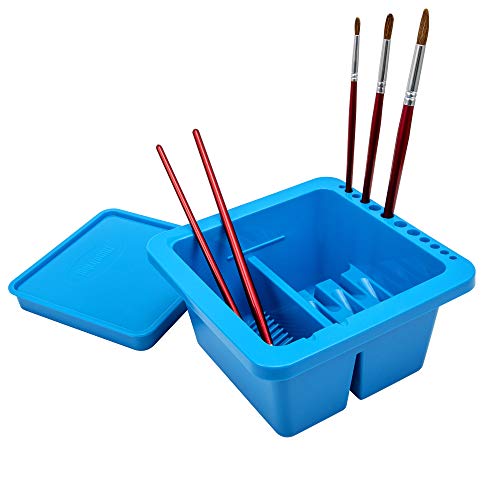 MyLifeUNIT Paint Brush Cleaner, Paint Brush Holder and Organizers for Acrylic, Watercolor, and Water-Based Paints (Blue) - Image 1