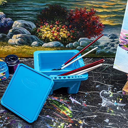 MyLifeUNIT Paint Brush Cleaner, Paint Brush Holder and Organizers for Acrylic, Watercolor, and Water-Based Paints (Blue) - Image 4