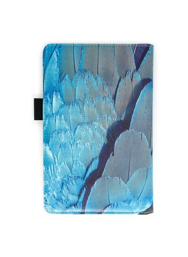 menesia Menesia Server Book for Waitress, Waiter Serving Book Checkbook Wallet, Waitress Accessories, Guest Checks Books Holder Organizer(Blue Feather)  - Image 2