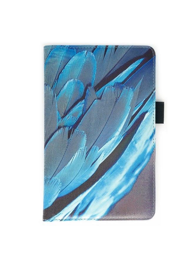 menesia Menesia Server Book for Waitress, Waiter Serving Book Checkbook Wallet, Waitress Accessories, Guest Checks Books Holder Organizer(Blue Feather)  - Image 1