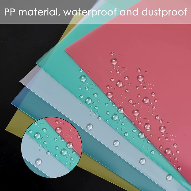 Shining Zon L Folder File A4 Size Durable Transparent Colour Documents Sleeves for Protection Plastic Paper Holders Organizer (Pack of 70) - Image 4