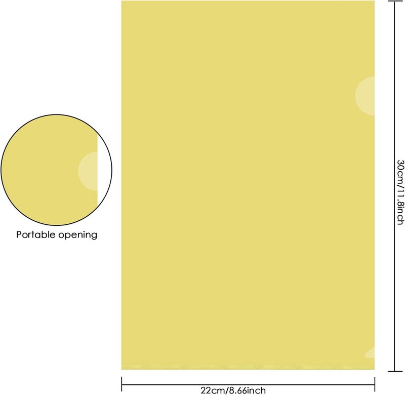 Shining Zon L Folder File A4 Size Durable Transparent Colour Documents Sleeves for Protection Plastic Paper Holders Organizer (Pack of 70) - Image 2