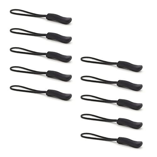 oxt Upgraded Zipper Pulls, 10PCS Black - Premium Replacement for Luggage, Backpacks, Jackets, Purses, Handbags - Image 1