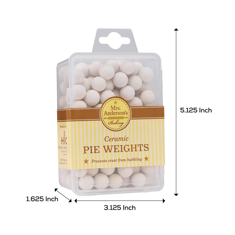 Mrs. Anderson's Baking Pie Weights | Natural Ceramic Stoneware Beads for Blind Baking | Heat-Safe, Food-Safe, Easy to Use | Prevents Shrinking, Puffing, Bubbling | Individual Weighted Balls - Image 3