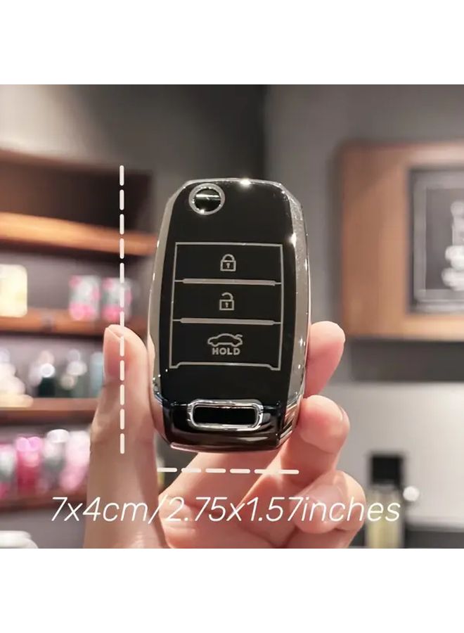 White Soft TPU Key Fob Cover Case Protector For Kia K5 K3 Optima Rio - Image 5