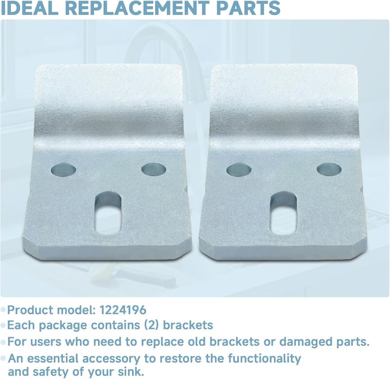 MUGLFPT (2-Pack) 1224196 Parts Hook Kit Suitable for Kohler Brand Wall-Mounted Sinks, Urinals, Basins, etc. - Wall-Mounted Sink Hook Bracket, Wall-Mounted Pedestal Sink Bracket - Image 4
