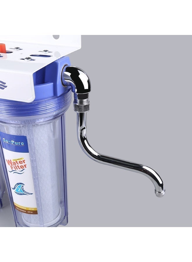 So-Pure 2 Stage Water Purification System with Dedicated Chrome Tap, Hose & Fittings – Sediment + Carbon Block Filter, Wall Mount/Counter Top, for Drinking, Cooking, Coffee & Tea – Home & Office - Image 4