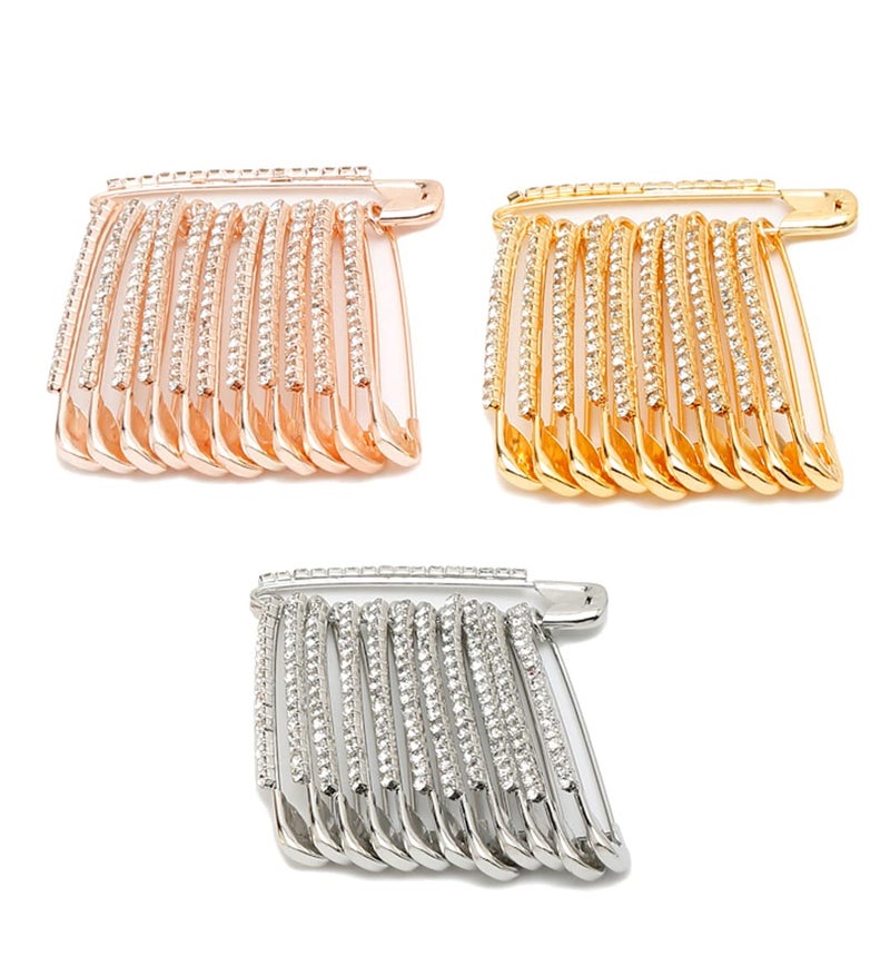 YouBella Jewellery Latest Stylish Combo of 36 wedding Saree Pins Pleats Brooch for Girls and Women (Multi) (YB_Brooch_141) - Image 1
