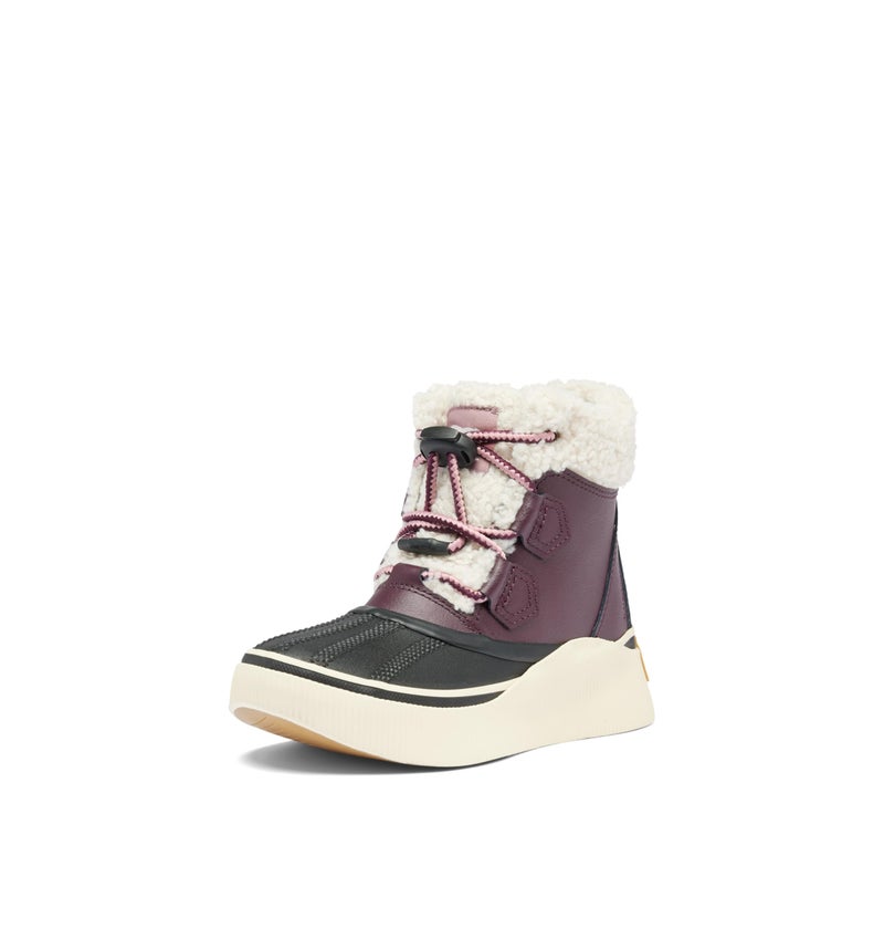 SOREL Children's Out N About lV Chillz Waterproof Boot - Epic Plum, Black - 5 - Image 1