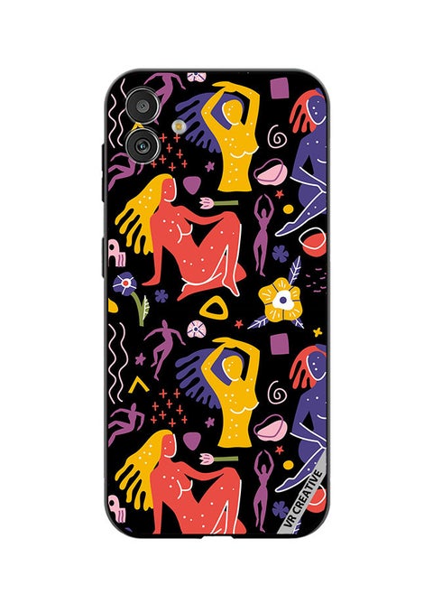 Protective Case Cover For Samsung Galaxy F14 Of Flat Matisse Style Design Multicolour
