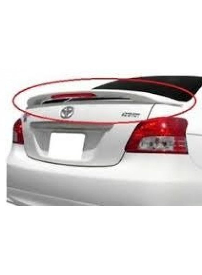Rear Trunk Spoiler for Toyota Yaris 2007–2013 White Color Compatible Body Design - Image 2