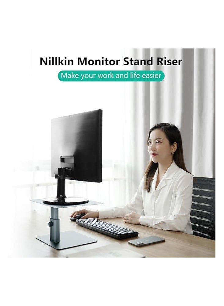 Nillkin Height Adjustable Monitor Stand – Ergonomic Desktop Riser for PC, Laptop & Screen, Sturdy & Durable with Ventilated Design for Better Airflow, Ideal for Home & Office Setup - Image 2