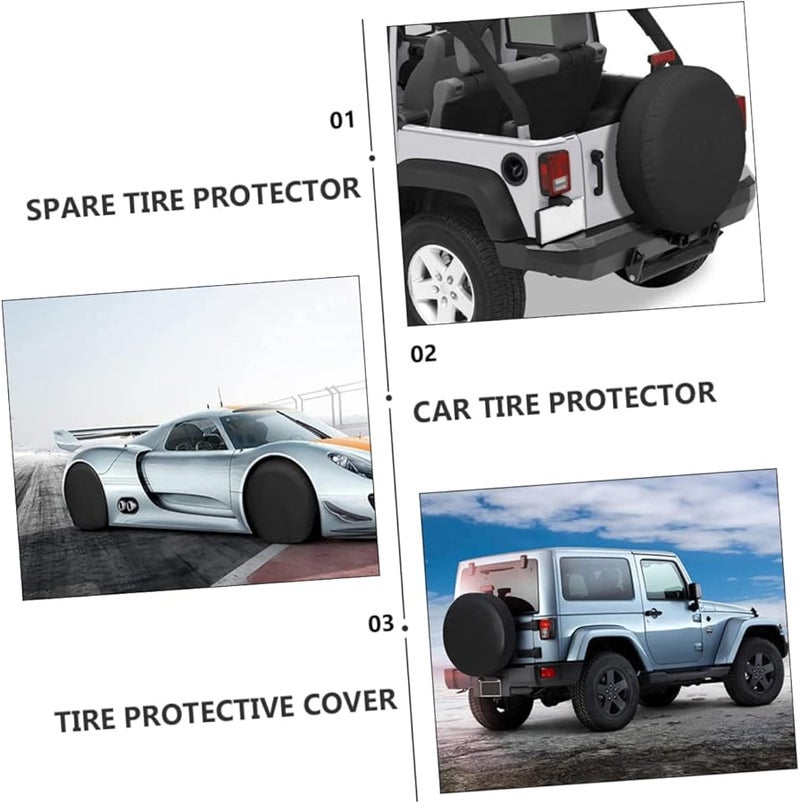 غطية إطار احتياطي ثقيل للاستخدام في المقطورات وعربات التخييم وسيارات الدفع الرباعي والشاحنات، مناسب عالميًا وسهل التركيب - Image 5