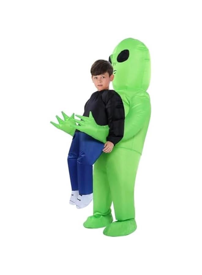 MIXDE Inflatable Alien Costume Inflatable Cosplay Costumes Blow Up Alien Costume for Dress Up Party,School Show for Kid Teenager Adult - Image 2