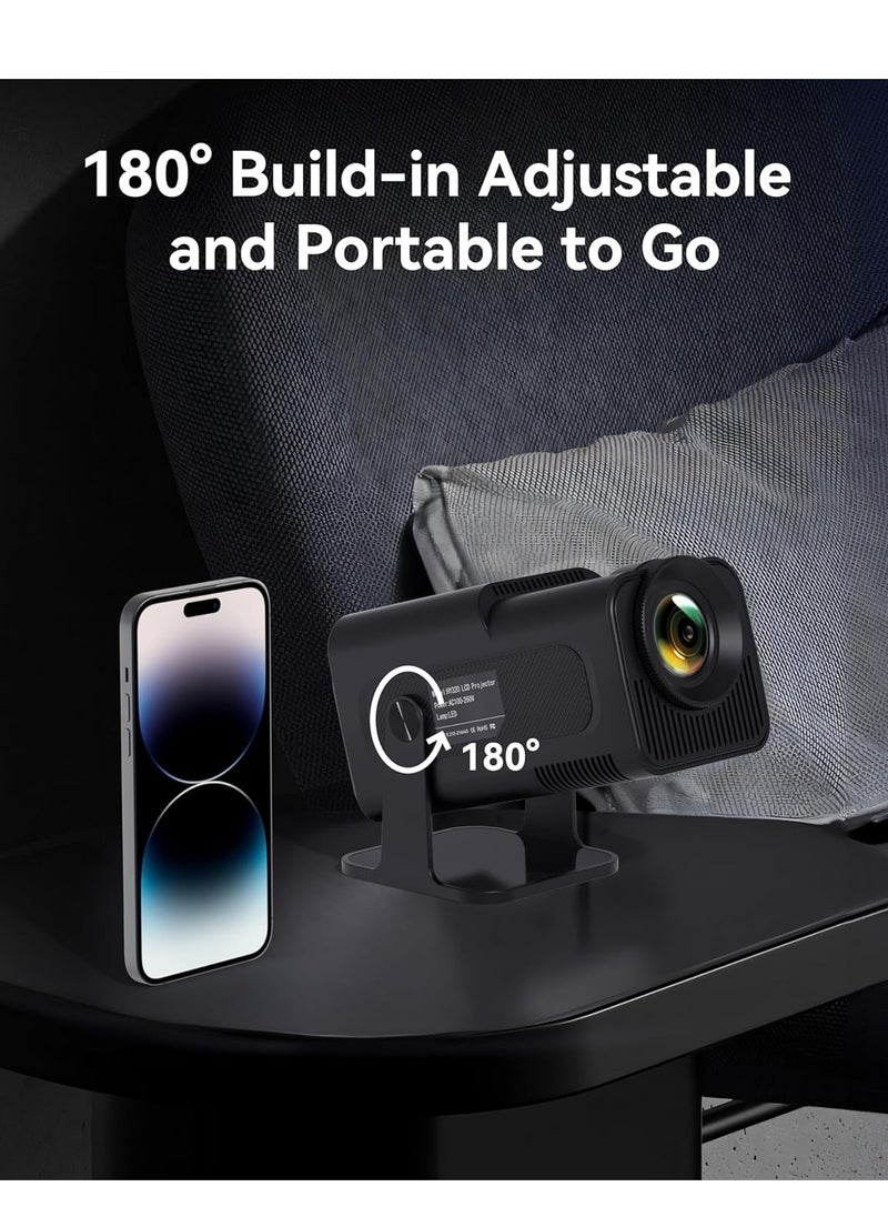 ELTRAZONE - HY320 Mini Projector: 4K Native Resolution, Android TV 11.0, 10000 Lumens, and Bluetooth Connectivity - Image 1