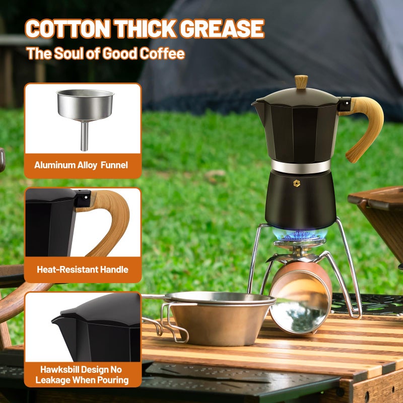DITOSH 3 Cup Aluminum Espresso Stovetop Moka Pot Express Coffee Maker Percolator Italian Classic Mocha Coffee Machine for Italian and Cuban Cafe Brewing for Home & Camping 150ml 5oz - Image 5