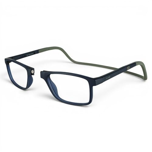 Clic Magnetic Reading Glasses Adjustable Neck Hanging Readers Secure Fit with Soft Headband Barat SXL Matte Blue 175 - Image 1