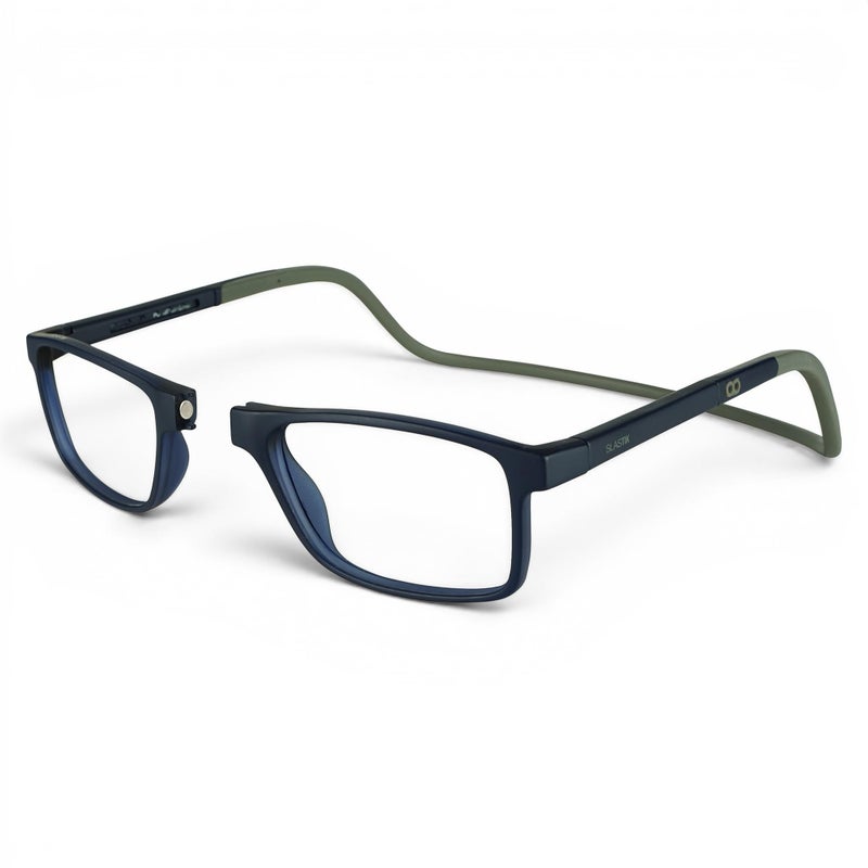 Clic Magnetic Reading Glasses Adjustable Neck Hanging Readers Secure Fit with Soft Headband Barat SXL Matte Blue 175 - Image 2