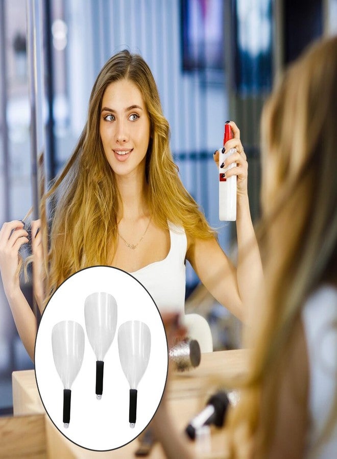 Reicyfang 3PCS Barber Salon Transparent Hairspray Face Shield with Sponge Handle, Plastic Hairdressing Haircut Face Mask, Reusable Hairspray Shield Hairspray Face Shield for Hairdressing Makeup - Image 3