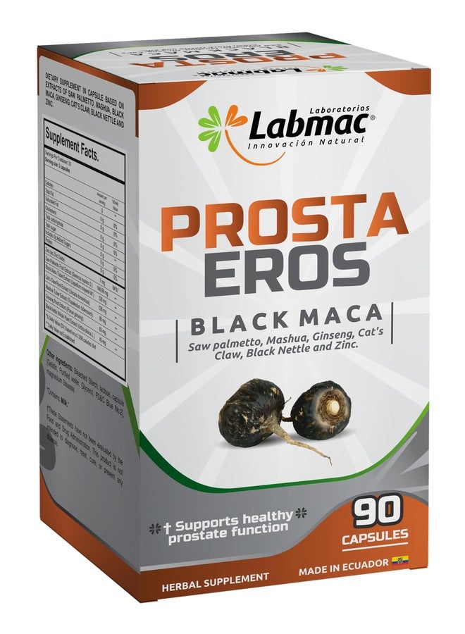 Prosta Eros - ProstaEros- Prostate Support Supplement - 7 Natural Ingredients - Black Maca, Saw Palmetto, Mashua, Cat's Claw, Gingseg, Black Nettle and Zinc Capsules 90 Count (Pack of 1) - Image 3