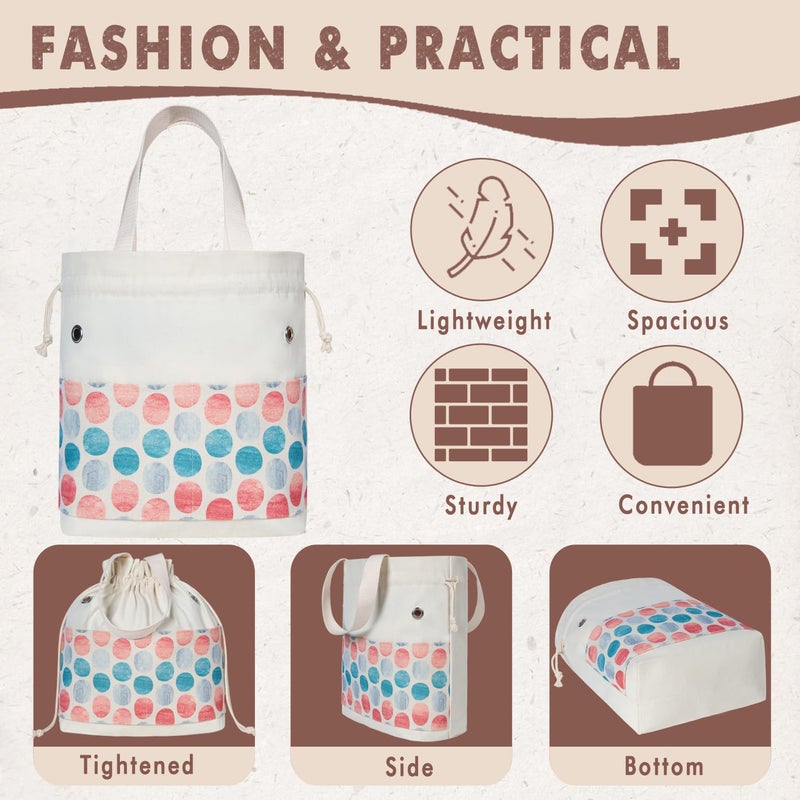 Togetrue Yarn Bag  Knitting Crochet Tote Bag  Yarn Storage Bags Organizer  Crochet Bags For Crocheting Project  Store Skein Ball  Short Knitting Needle (Point Shape) - Image 4