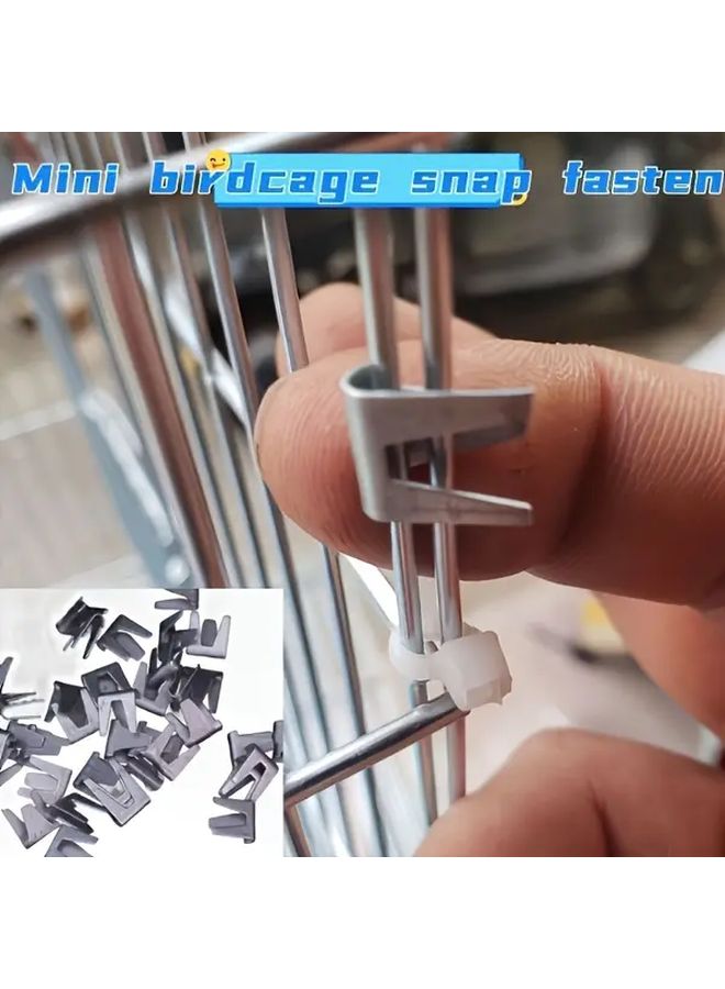 150 قطعة من مشابك أقفاص الحيوانات الأليفة المصنوعة من الفولاذ المقاوم للصدأ، موصلات أسلاك على شكل حرف L لأقفاص الطيور والأرانب والدجاج - Image 4
